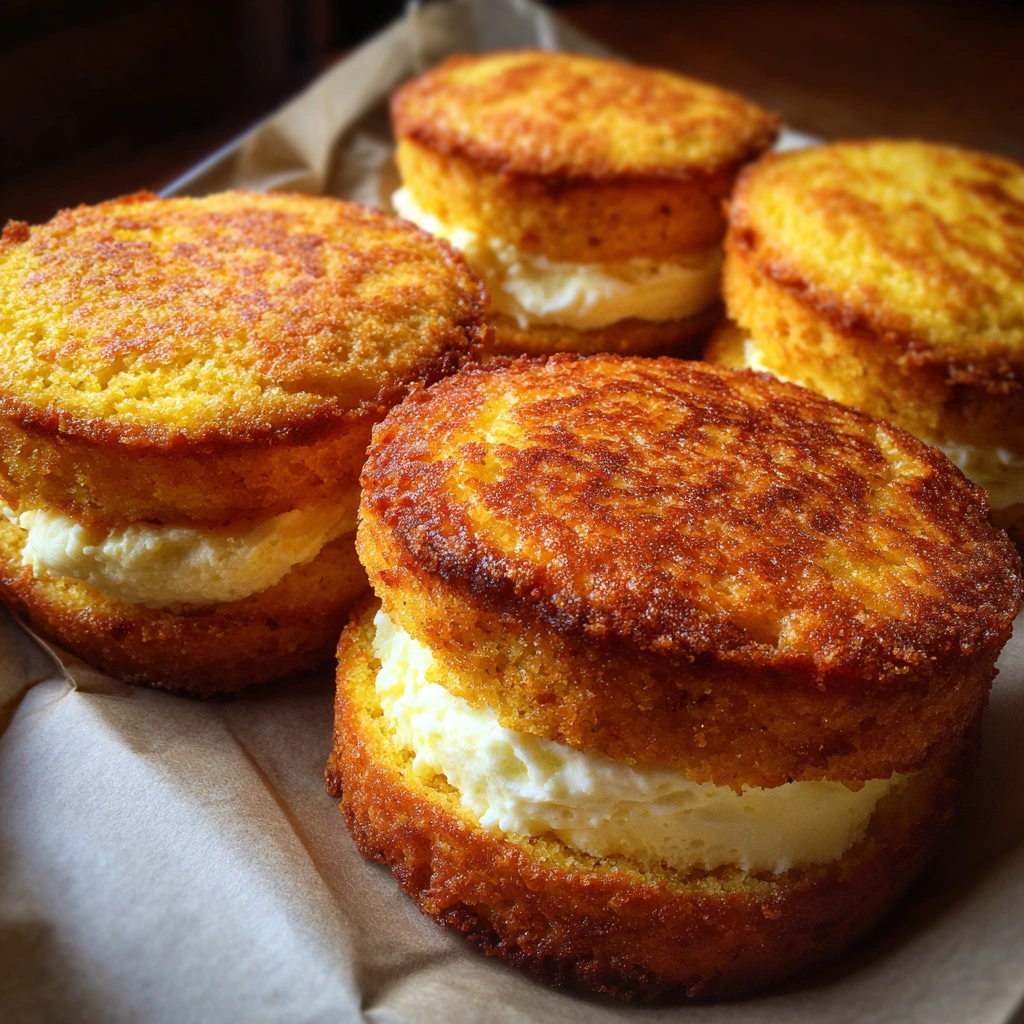 Southern-Style Cornbread Ice Cream Sandwiches