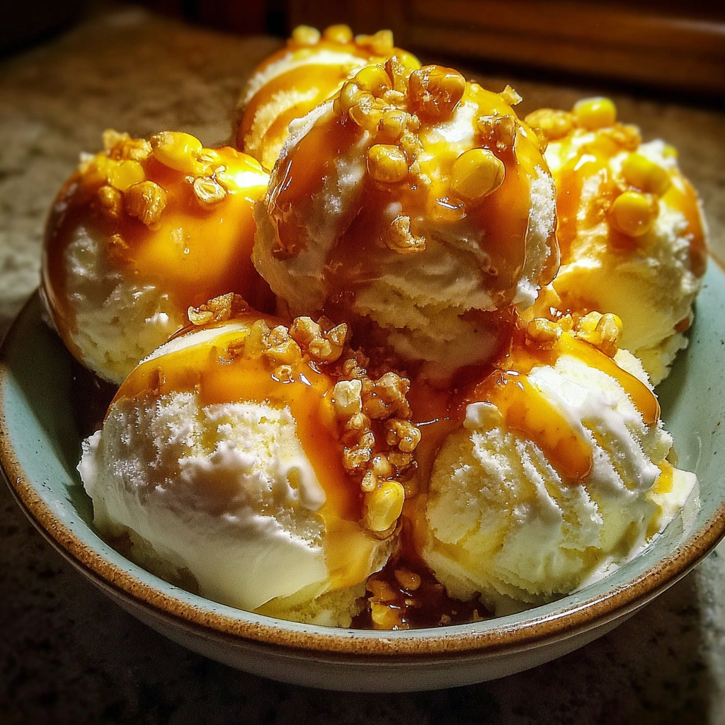 Southern Sweet Corn Ice Cream Sundaes