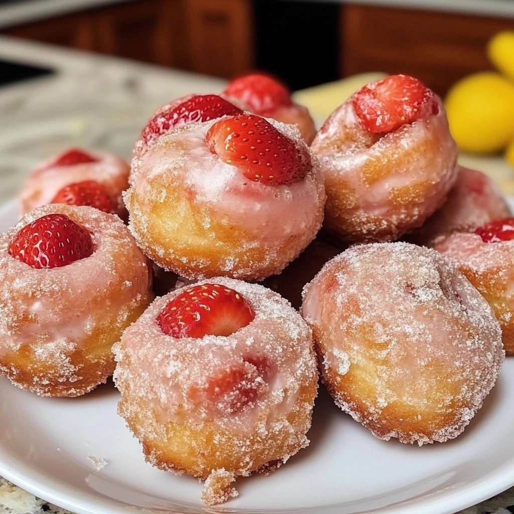 Strawberry Donut Holes