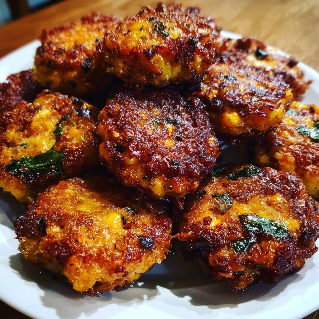 Sweet Corn and Basil Fritter Bites