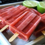 Watermelon Lime Honey Popsicles