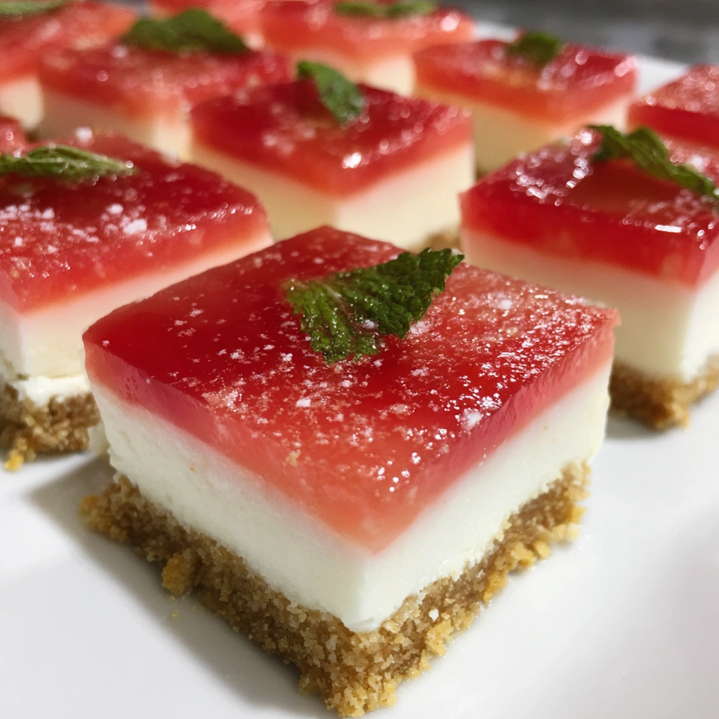 Watermelon Popsicle Cheesecake Bites