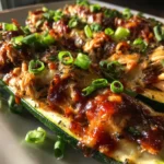 BBQ Chicken Zucchini Boats