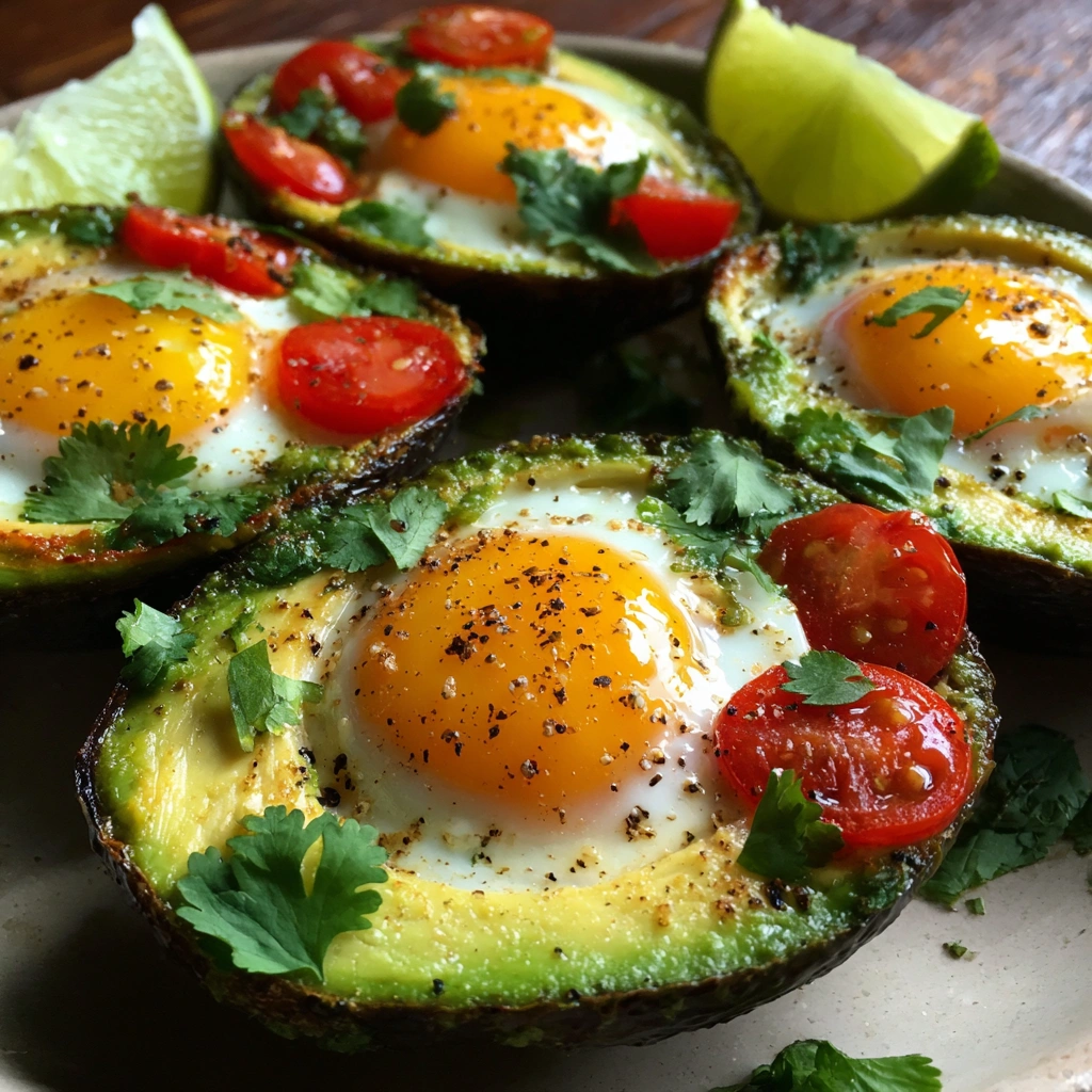 Baked Egg and Avocado Breakfast Boats