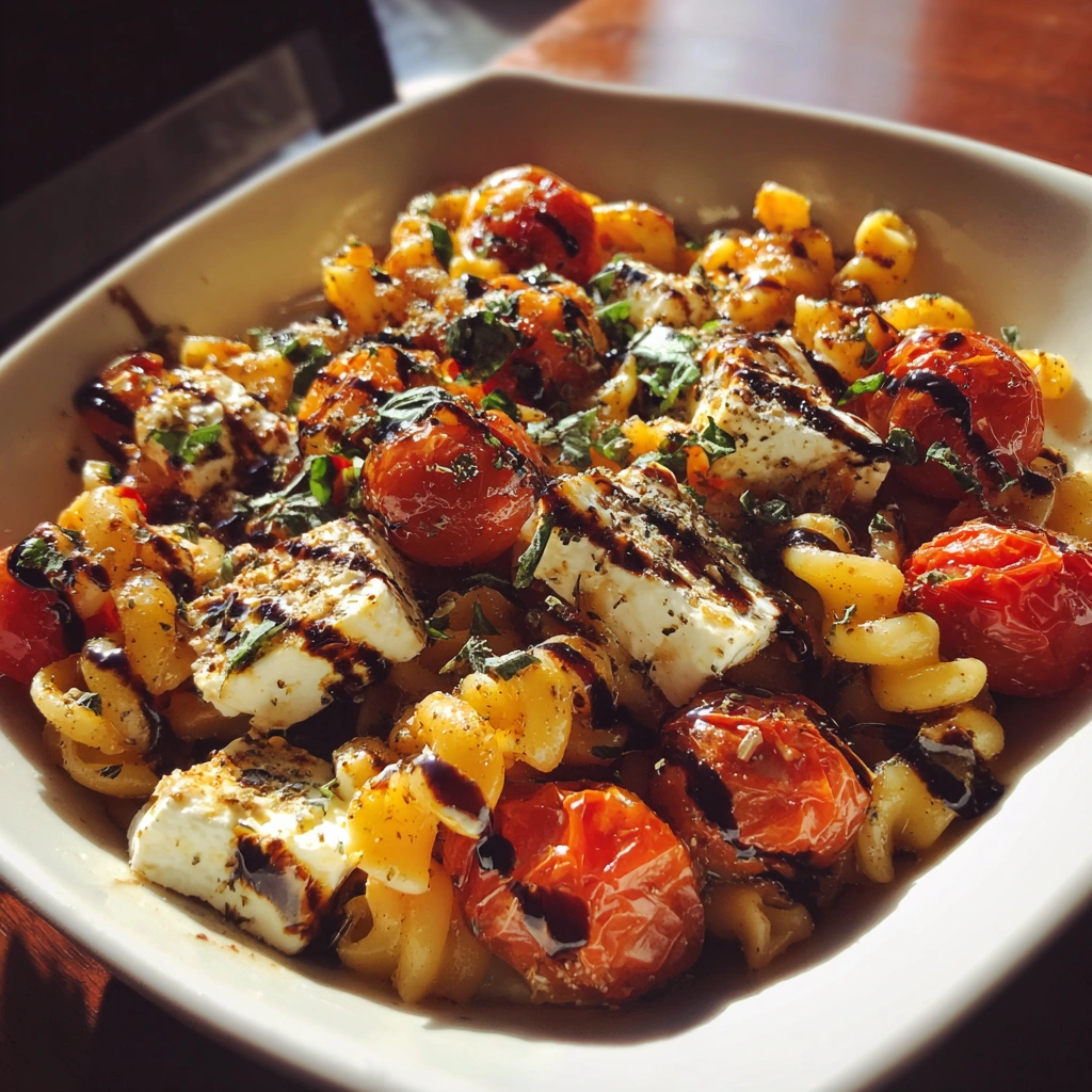 Baked Feta Pasta Salad