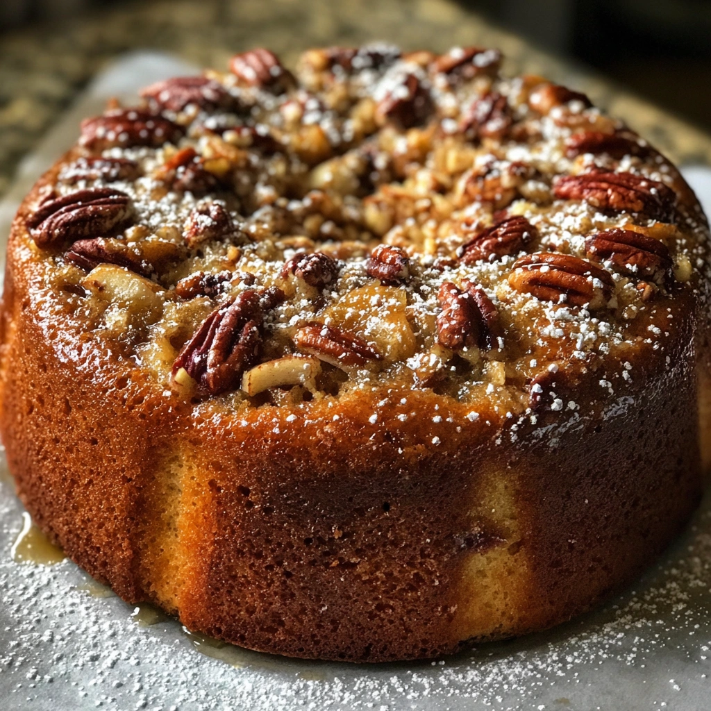 Brown Butter Pecan Apple Snack Cake