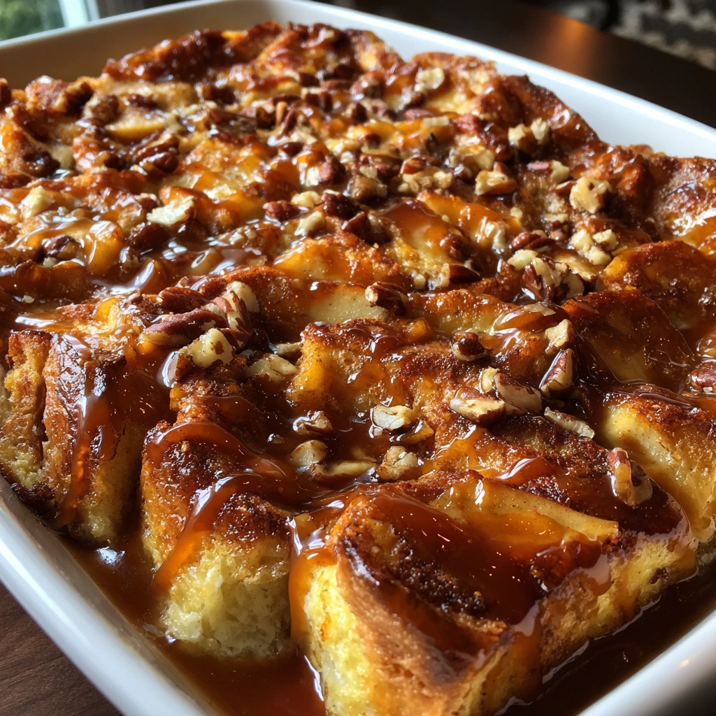Caramel Apple Pie French Toast Bake