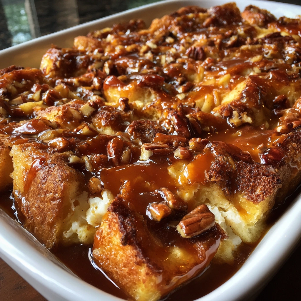Caramel Apple Pie French Toast Bake