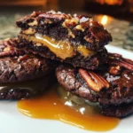 Caramel Pecan Brownie Cookie Sandwiches