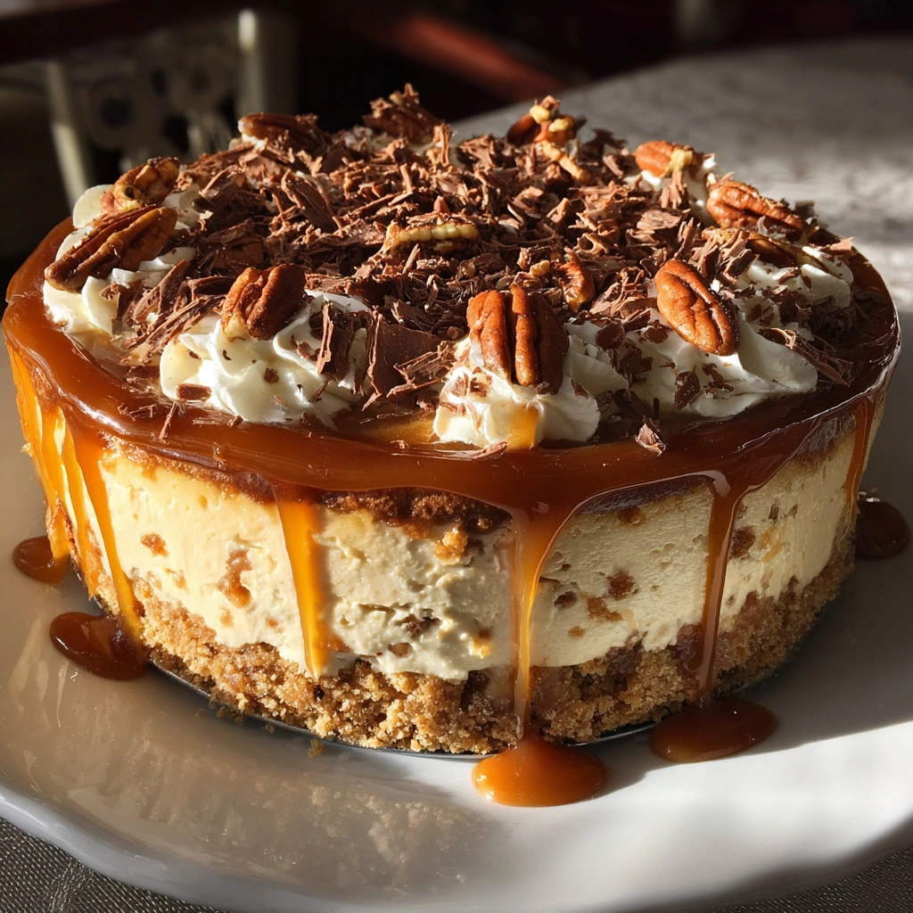 Caramel Pecan Pie Ice Cream Cake