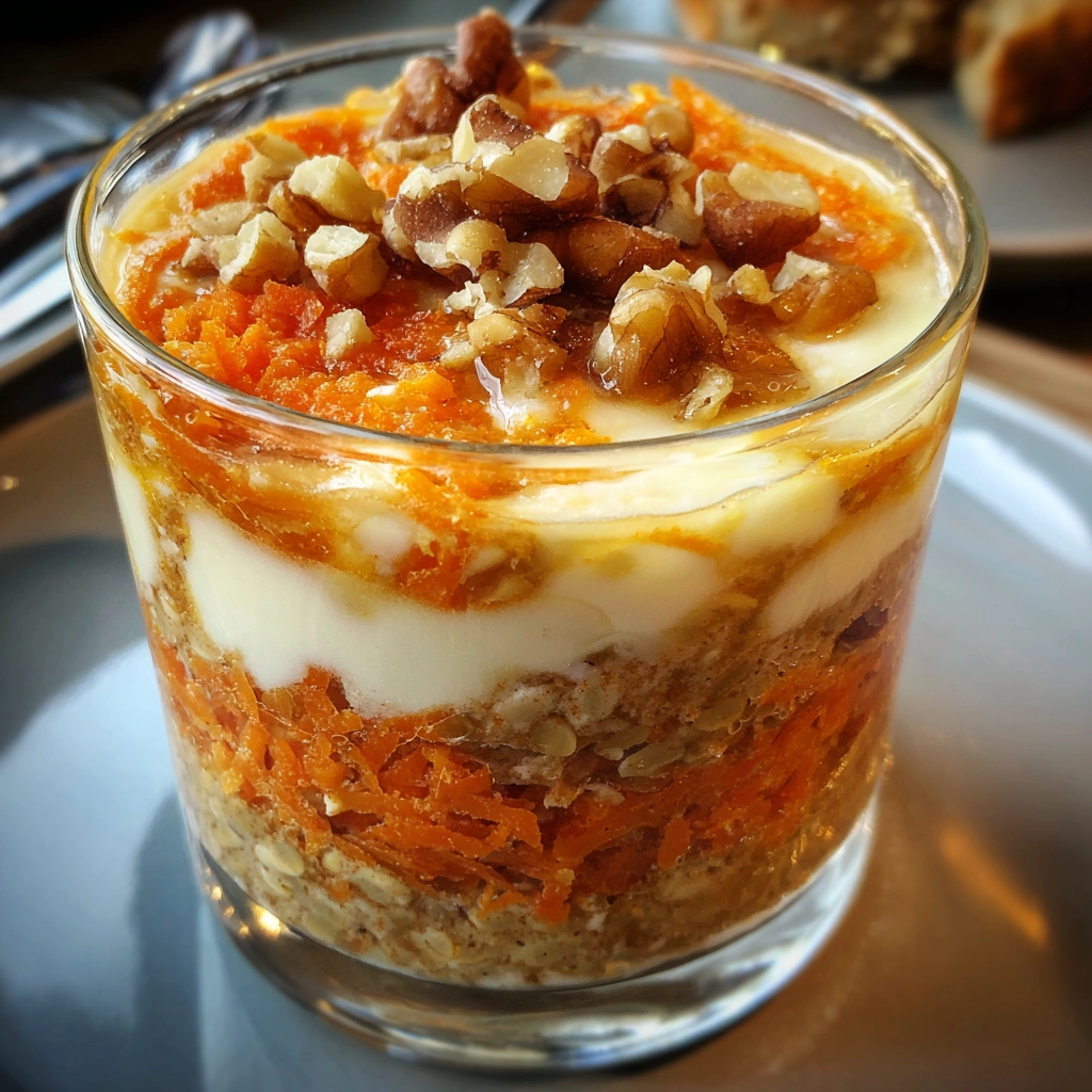 Carrot Cake Overnight Oats with Cream Cheese