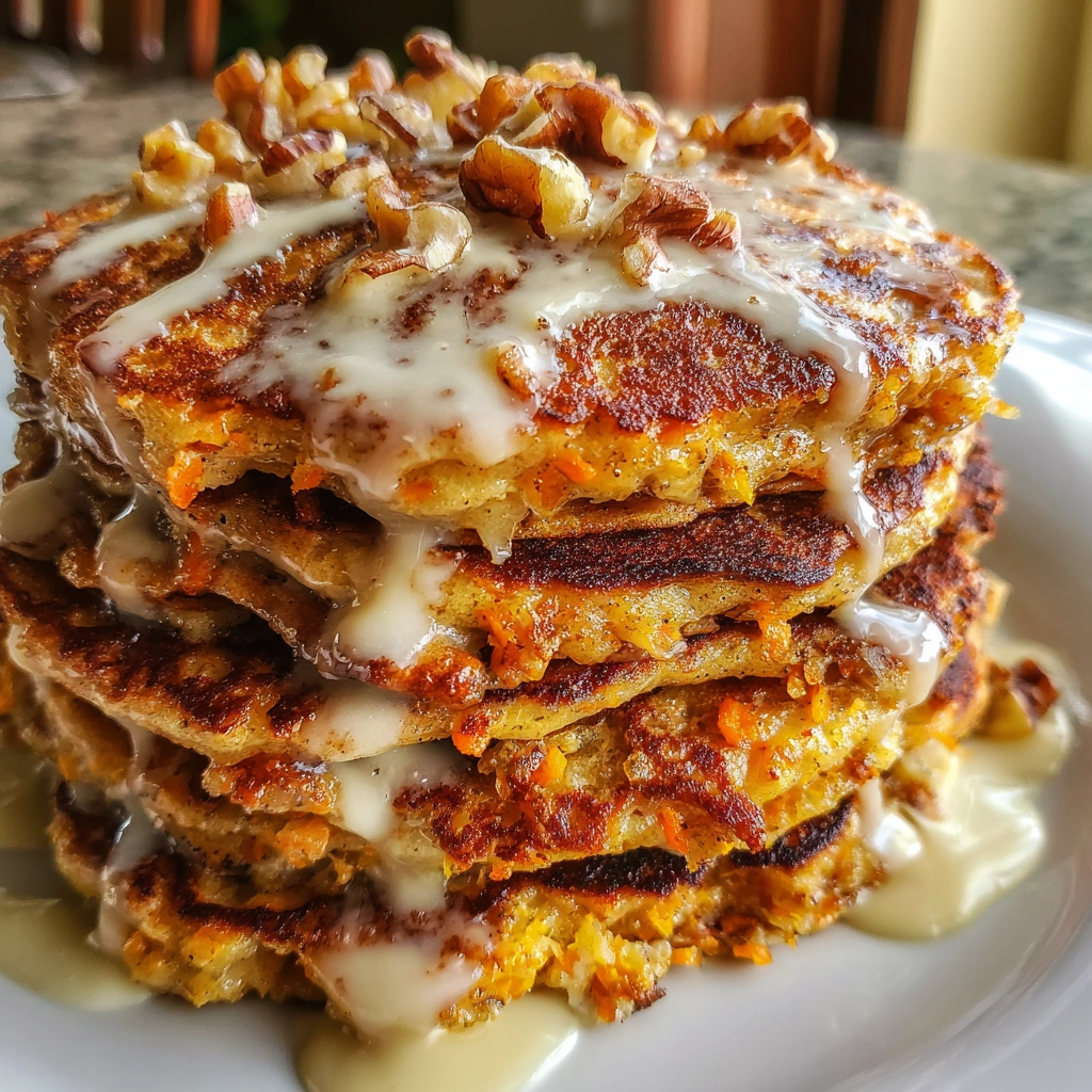 Carrot Cake Pancake Stacks