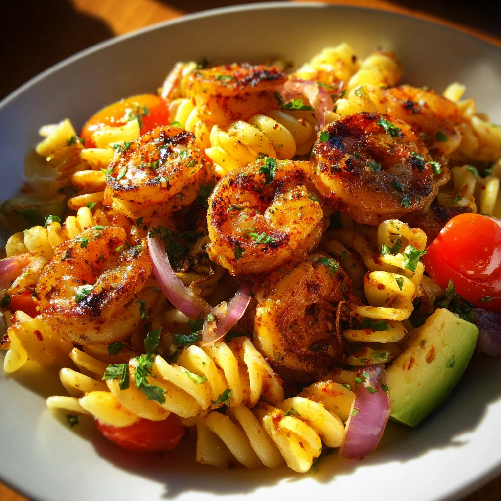 Chili Lime Grilled Shrimp Pasta Salad