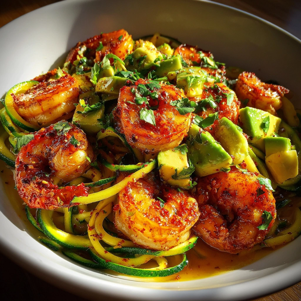 Chili Lime Shrimp Zoodle Bowls