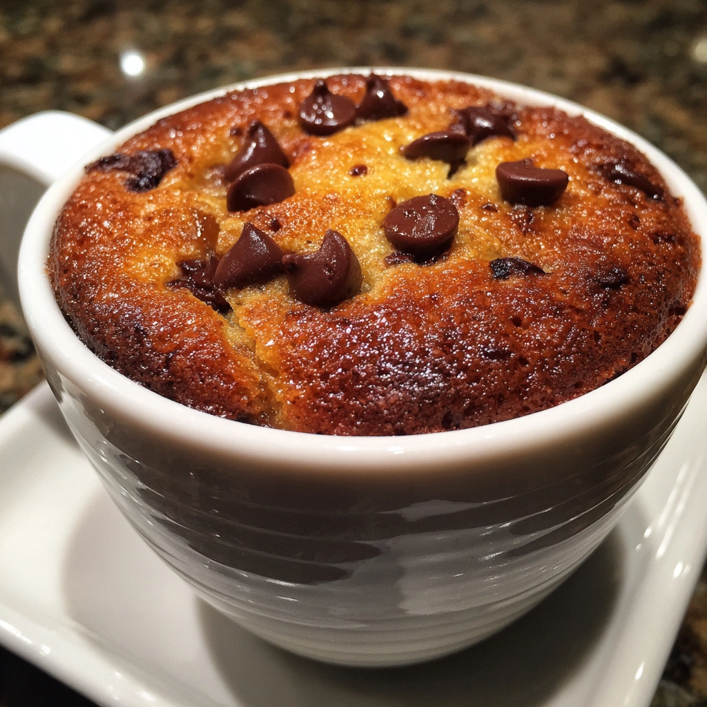 Chocolate Chip Banana Bread Mug Cake