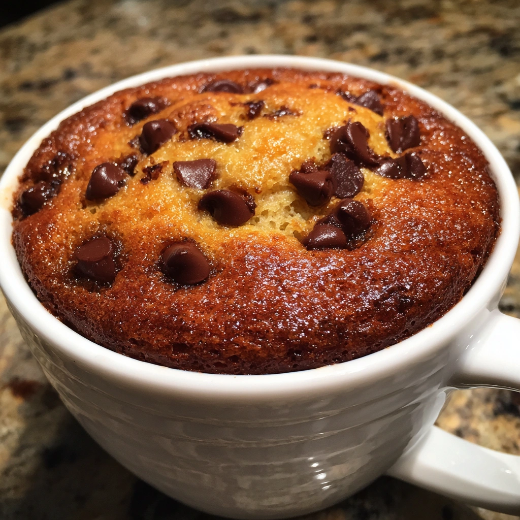 Chocolate Chip Banana Bread Mug Cake