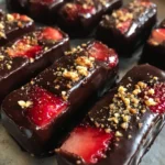 Chocolate Covered Strawberry Ice Cream Bars