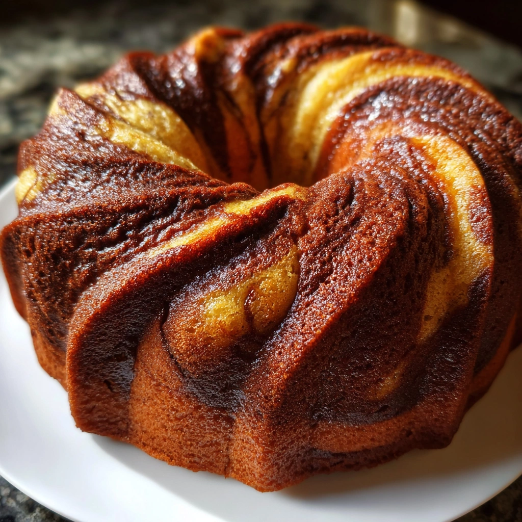 Chocolate Marble Banana Bundt Cake