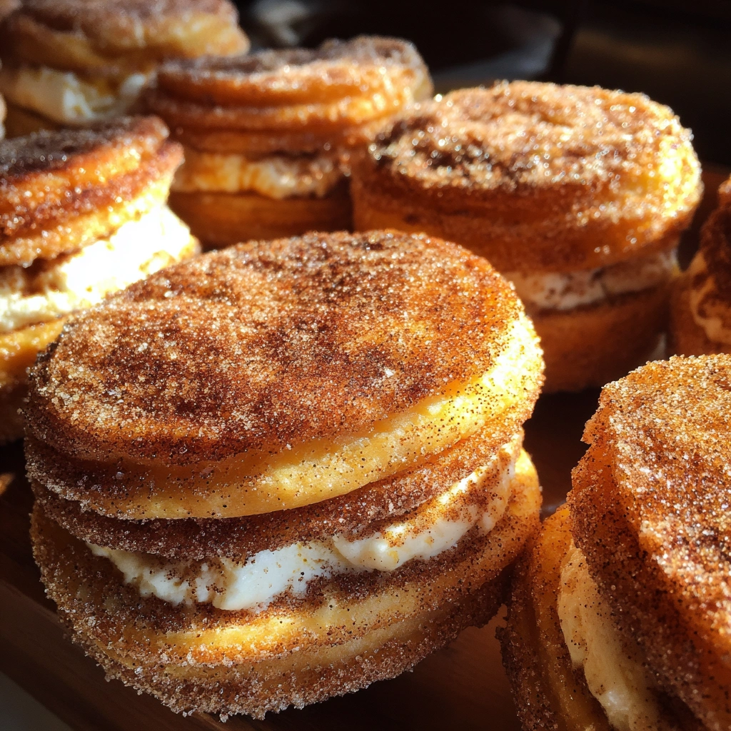 Churro Ice Cream Sandwiches