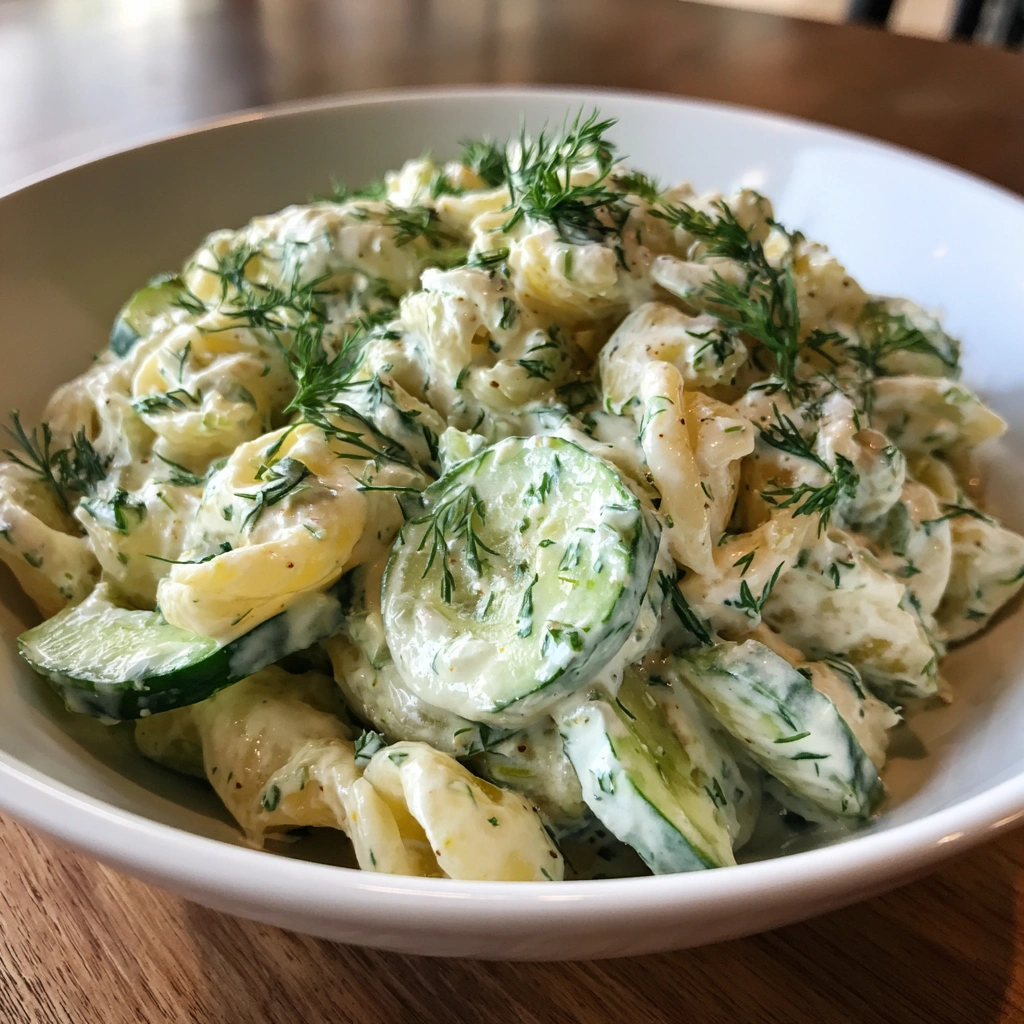 Creamy Cucumber Dill Pasta Salad