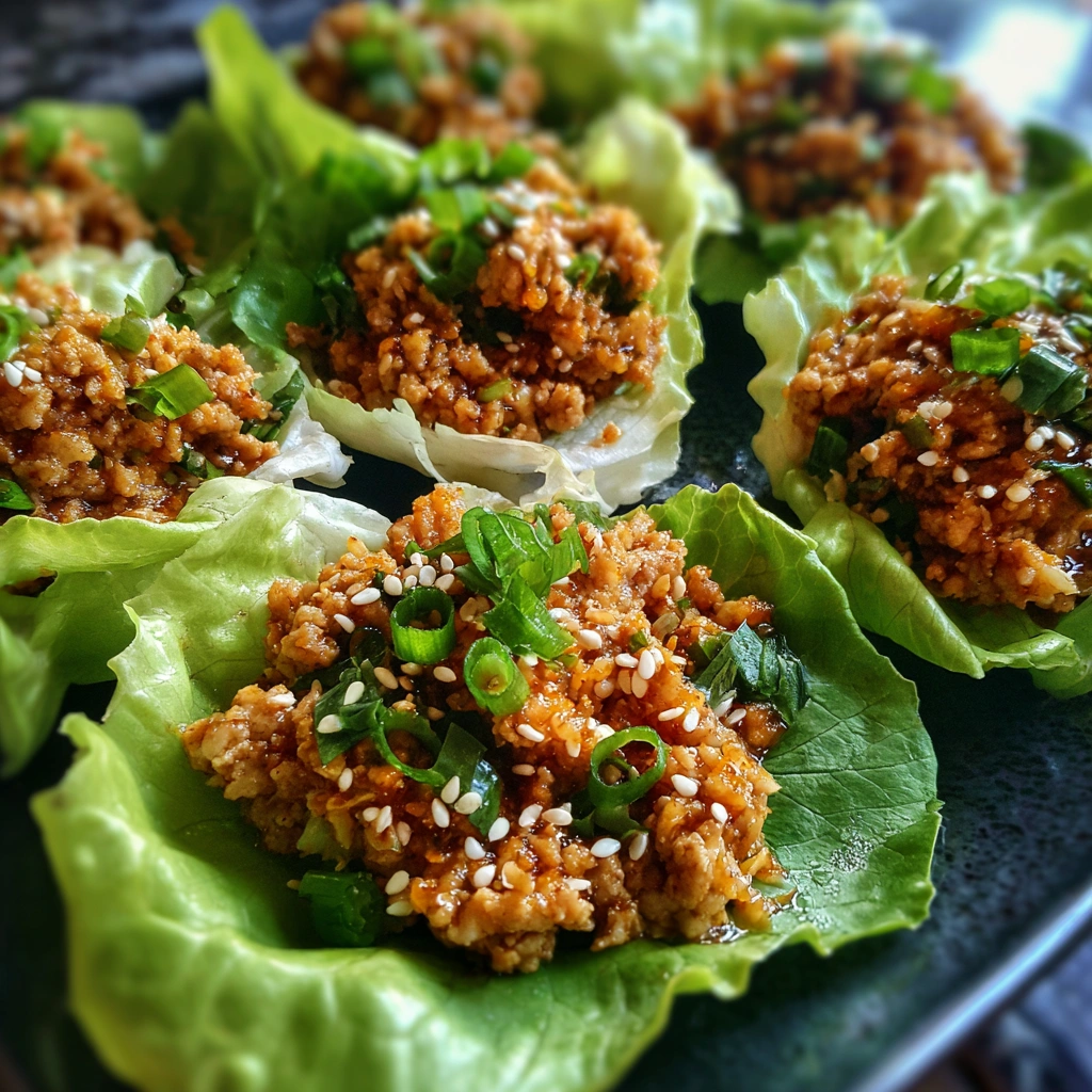 Crispy Ground Turkey and Rice Lettuce Cups