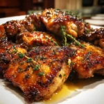 Crockpot Brown Sugar Peach Glazed Chicken