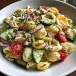 Cucumber Dill Feta Pasta Salad