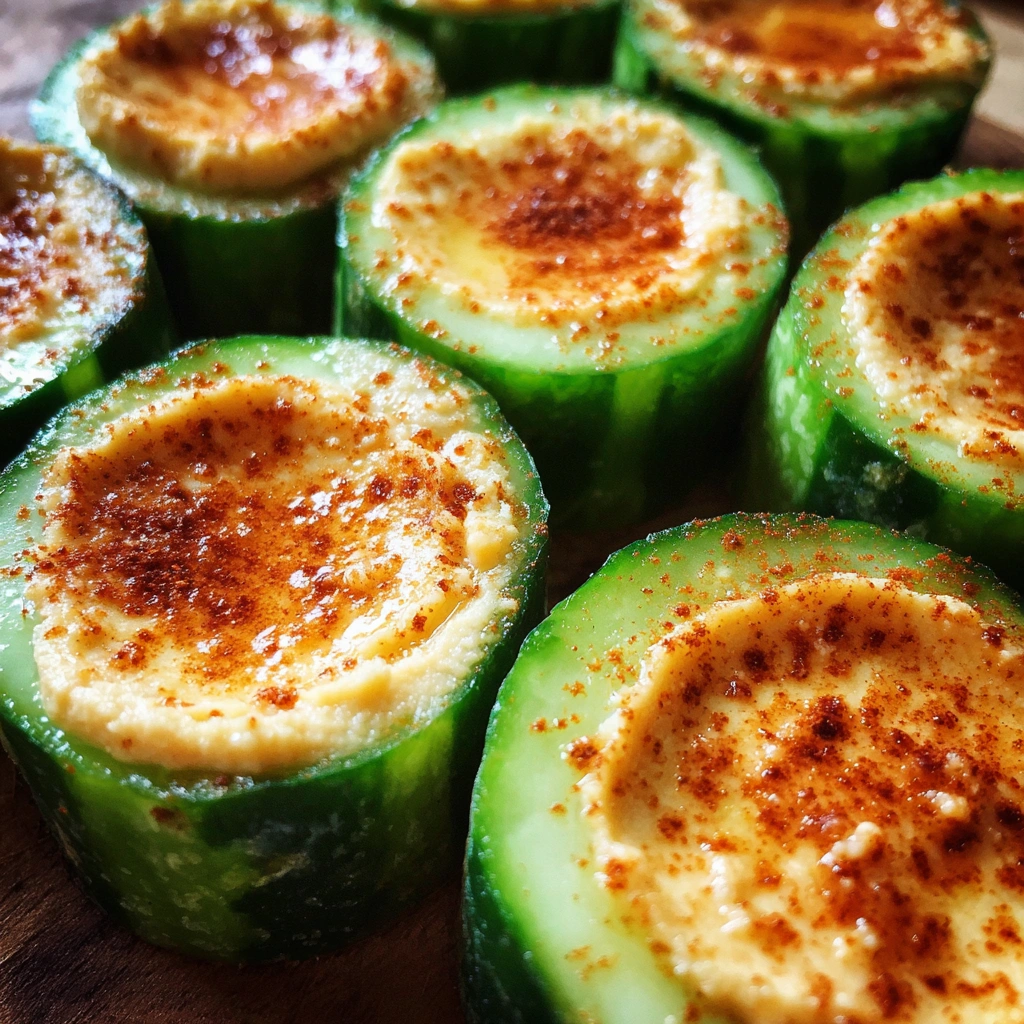 Cucumber Hummus Snack Cups