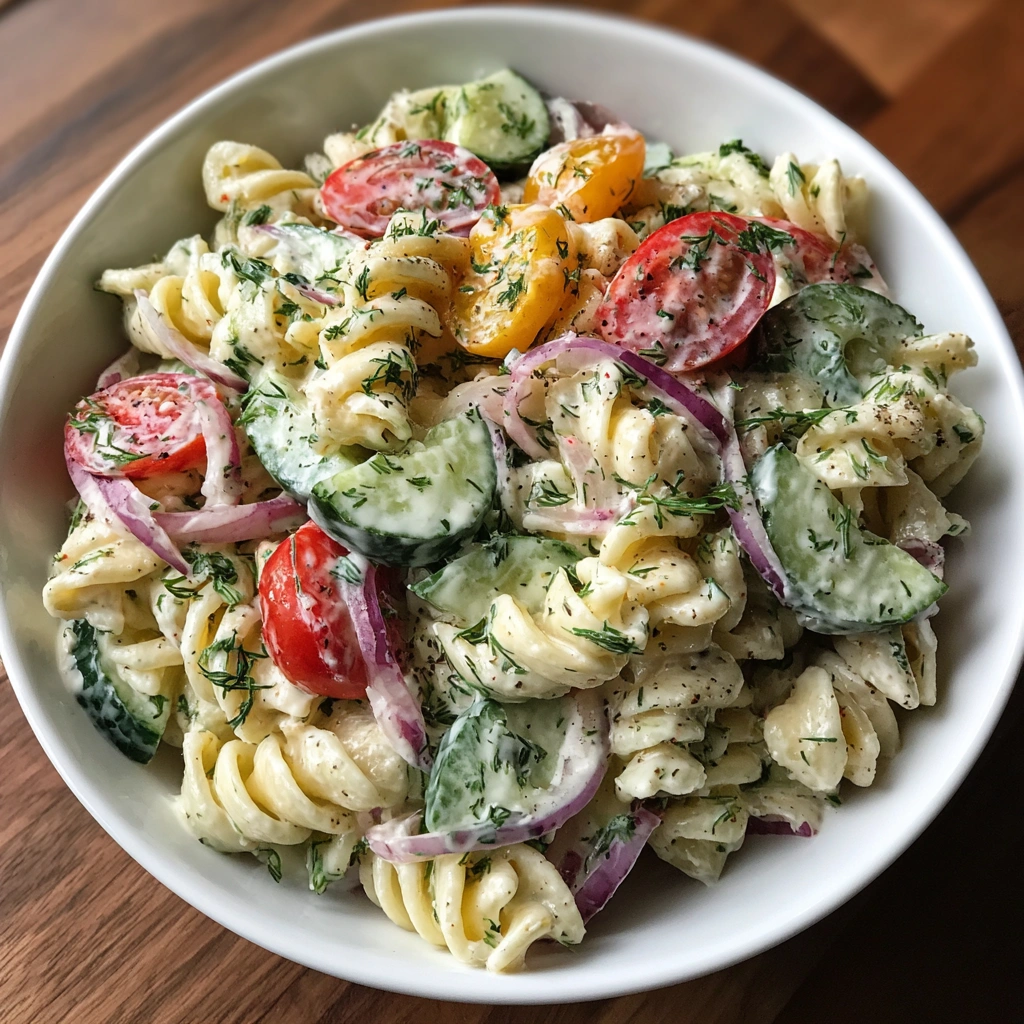 Cucumber Ranch Pasta Salad