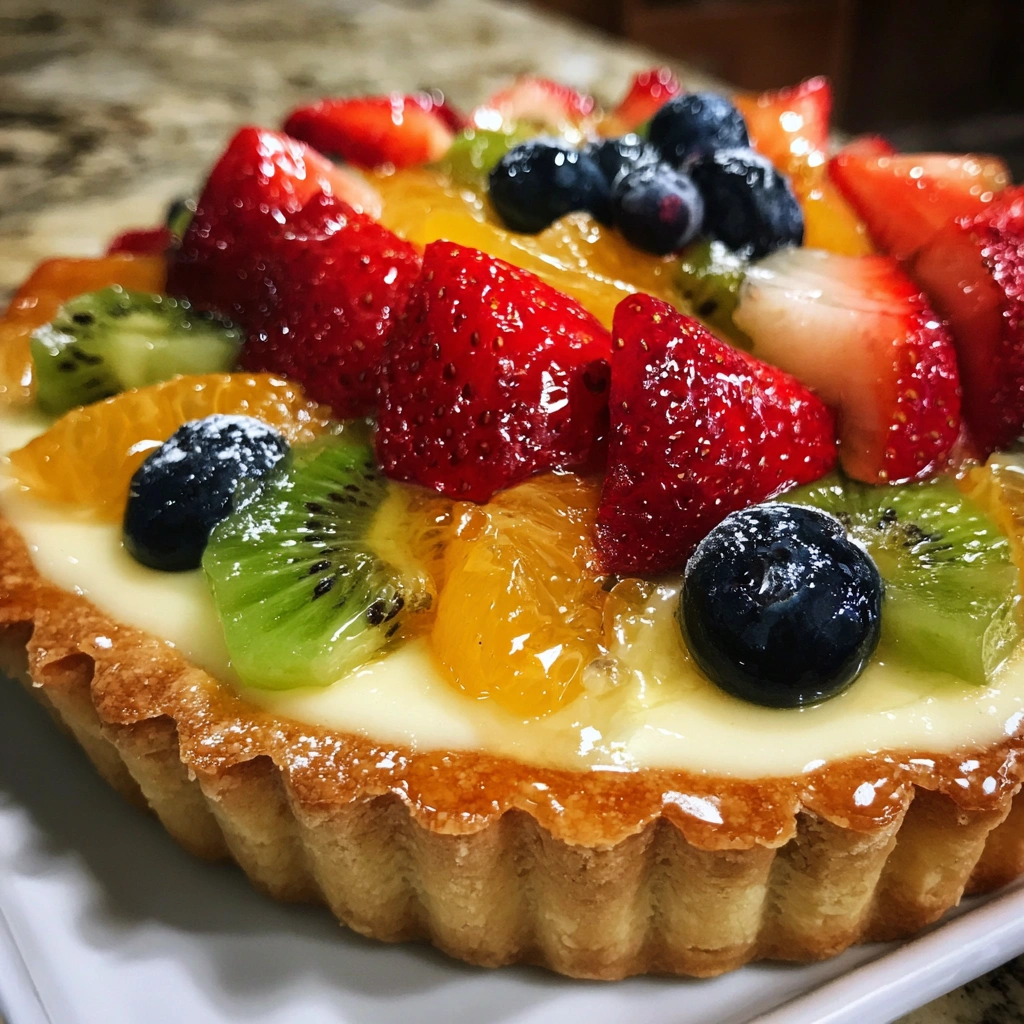Fresh Fruit Tart with Vanilla Mascarpone Cream