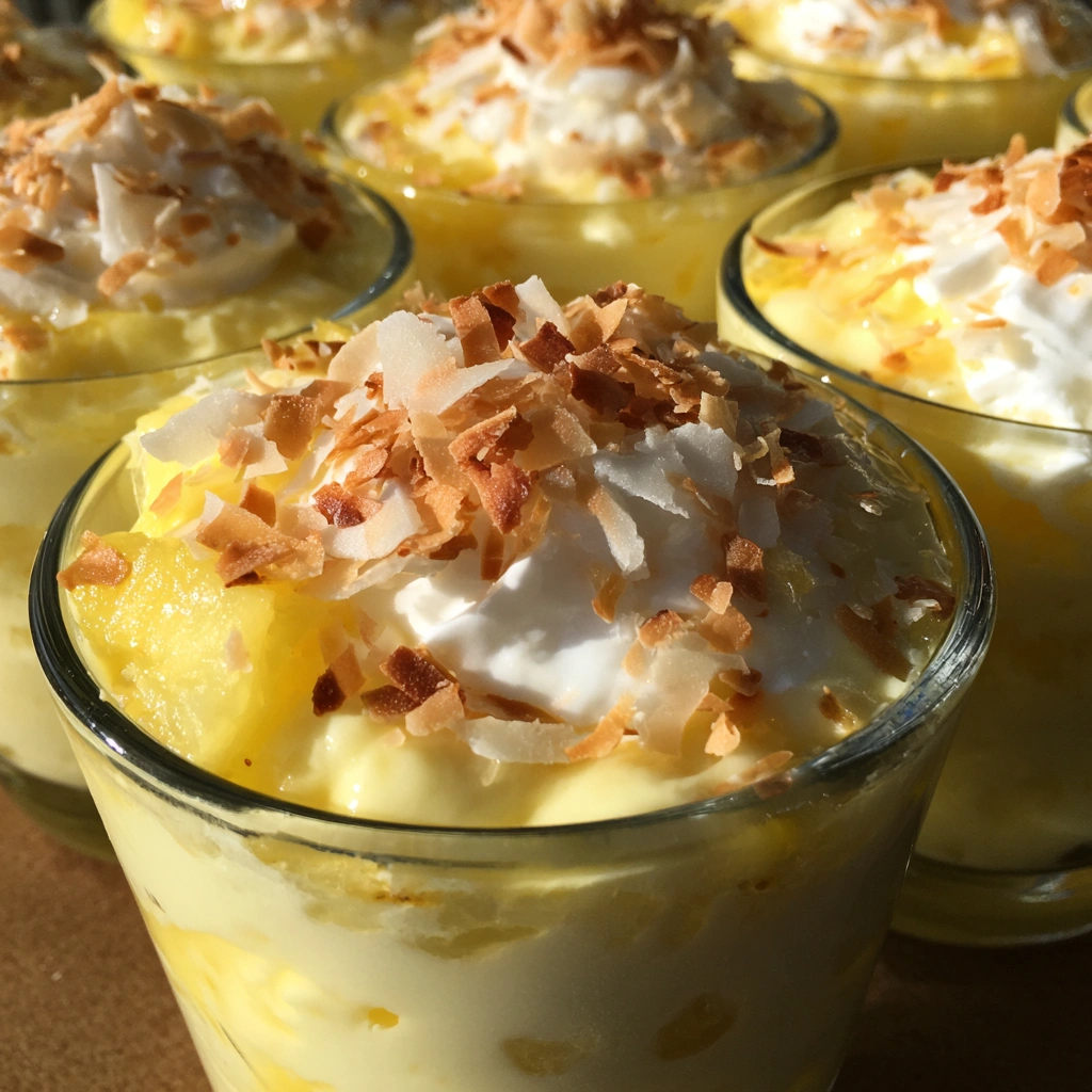 Frozen Pineapple Coconut Whip Cups