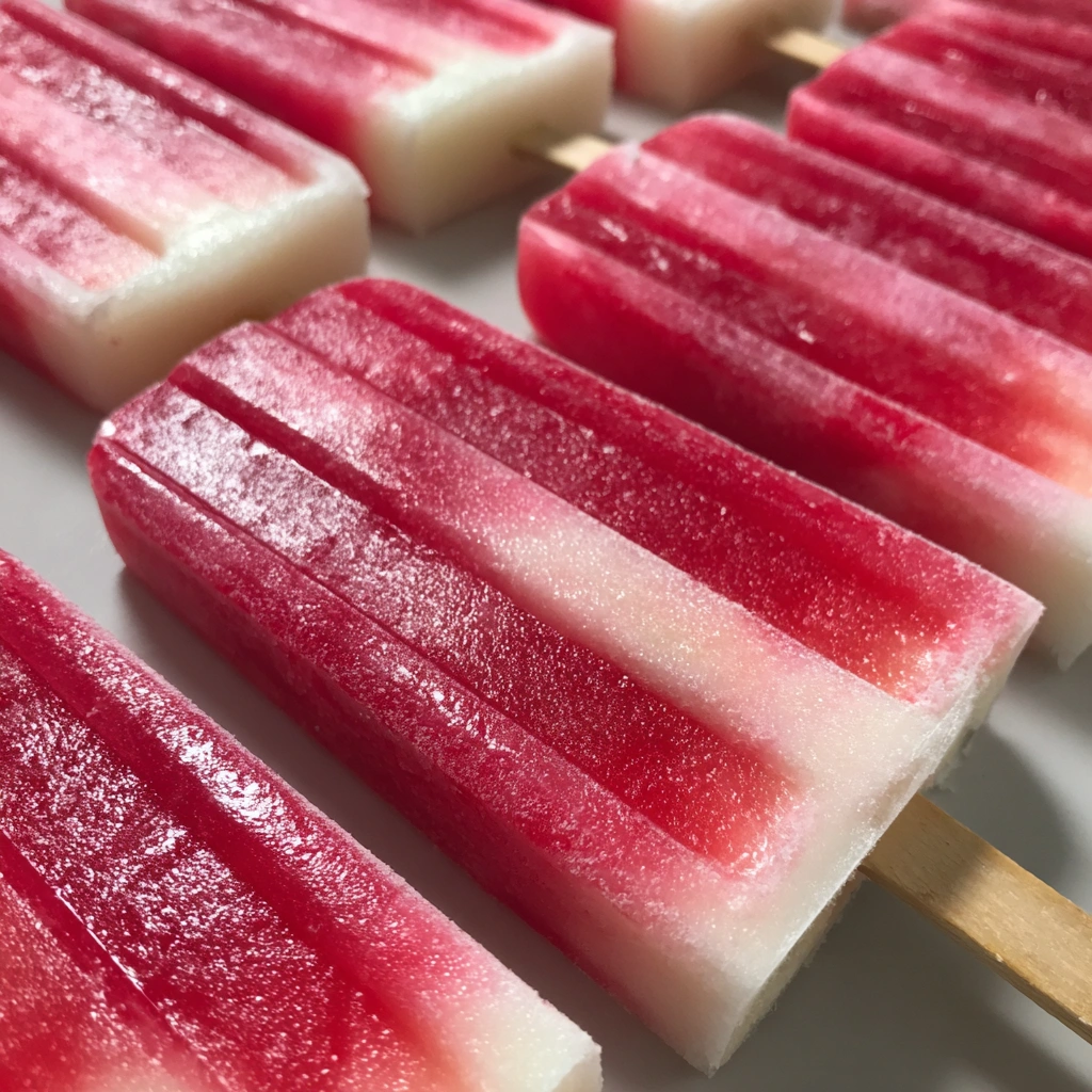 Frozen Watermelon Coconut Pops