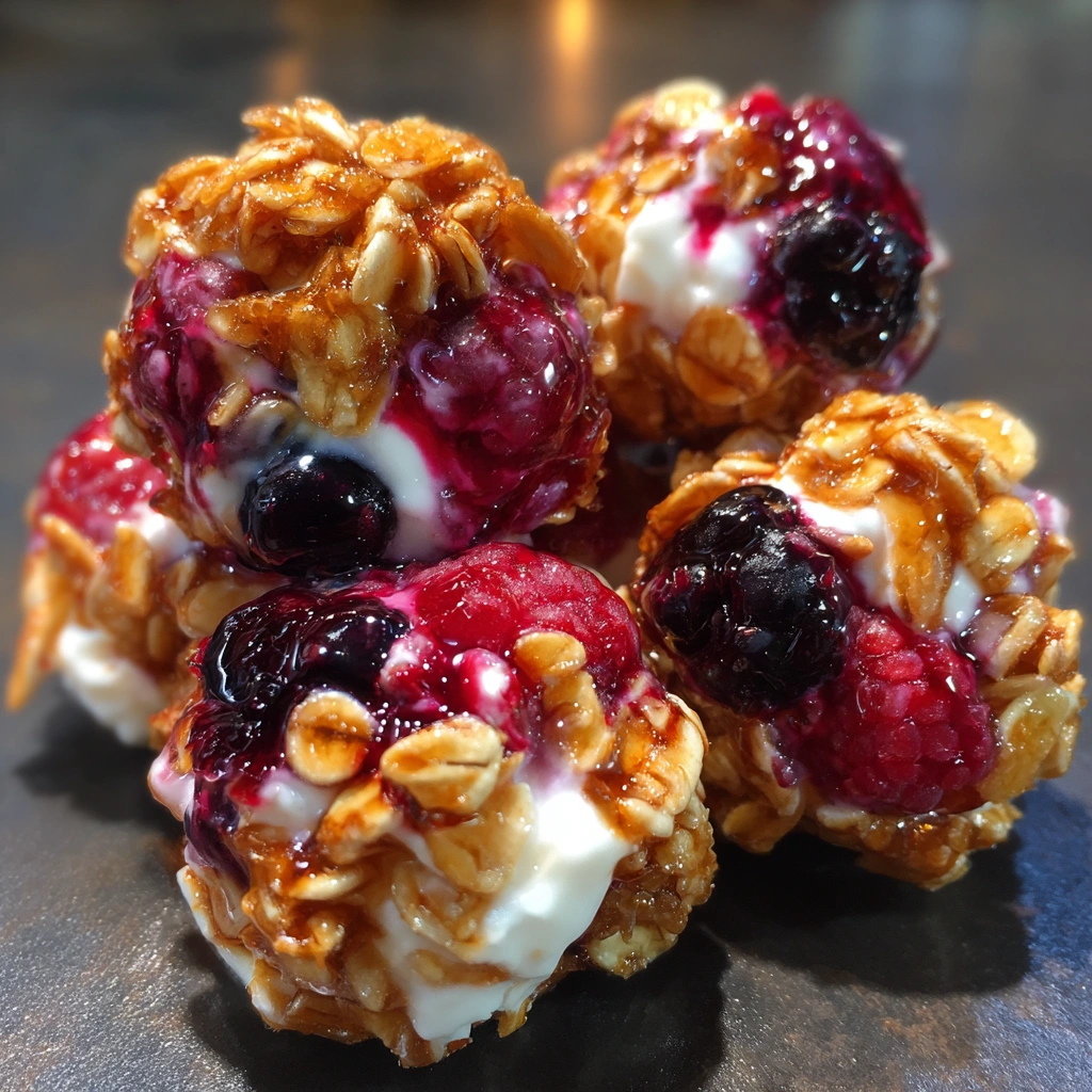 Frozen Yogurt Berry Granola Clusters