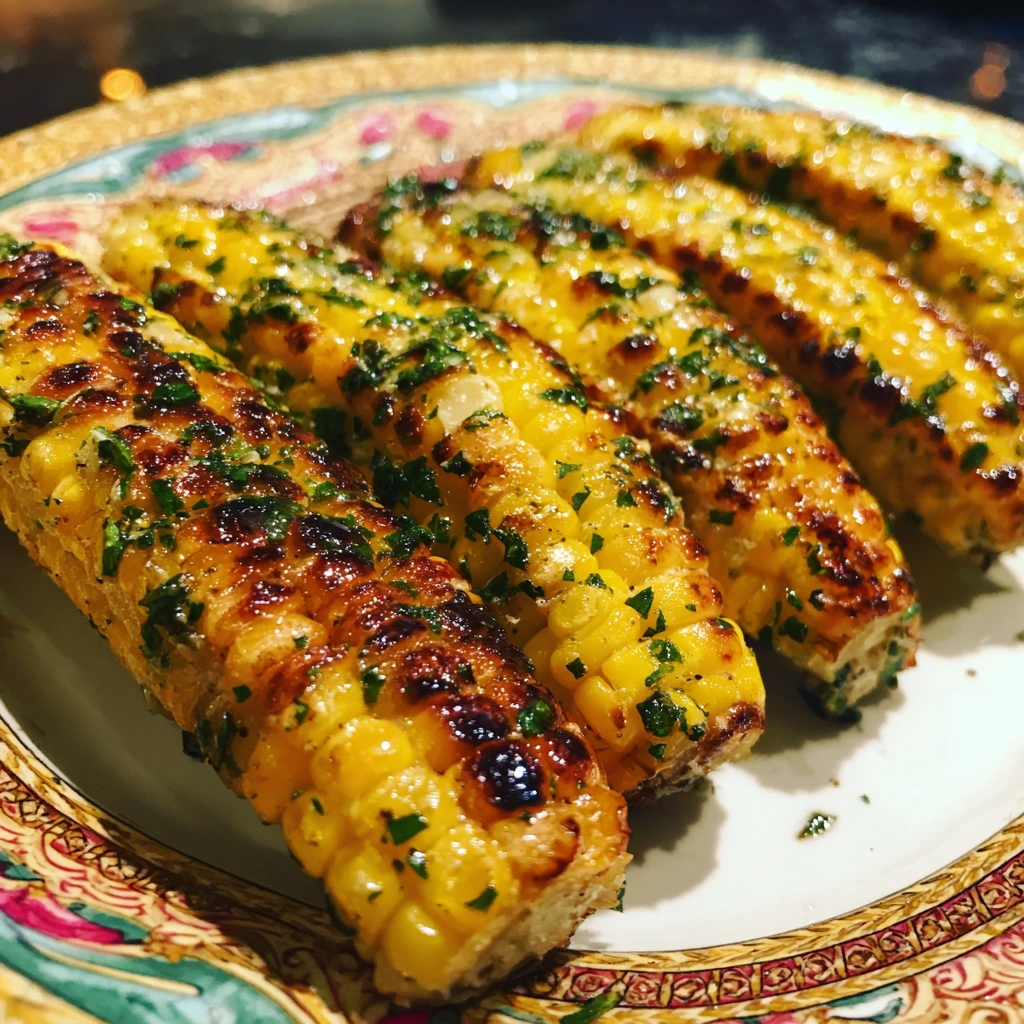 Garlic Herb Grilled Corn Ribs