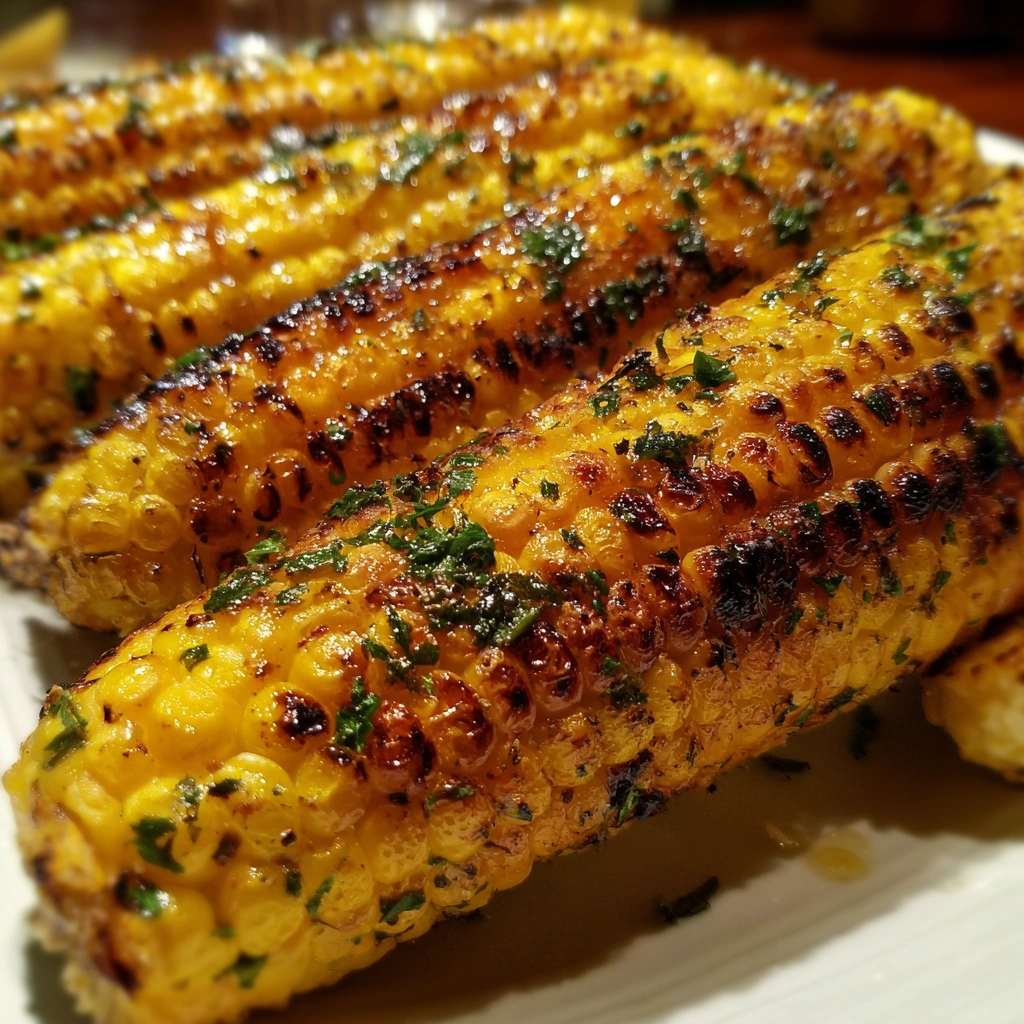 Garlic Herb Grilled Corn Ribs