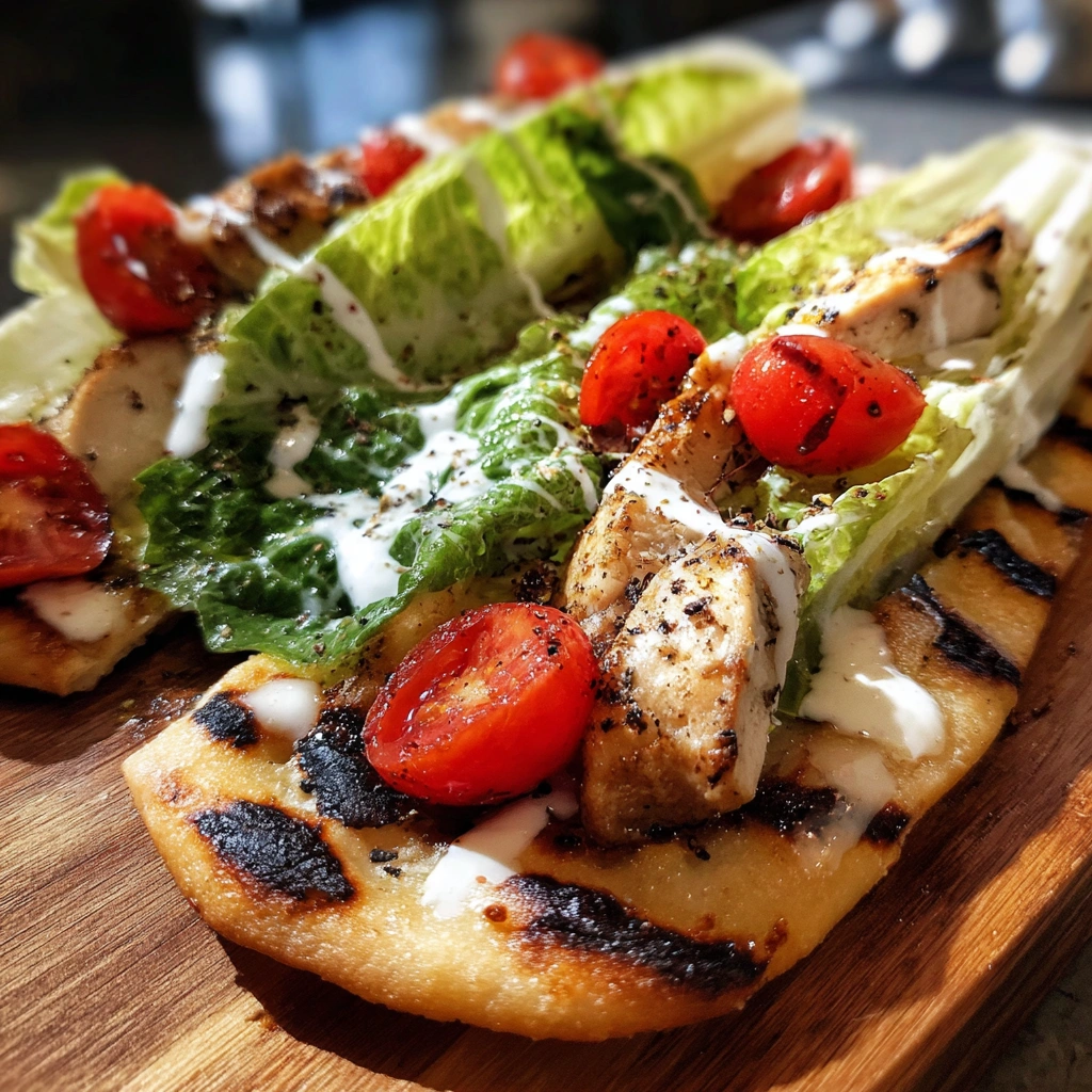 Grilled Chicken Caesar Flatbread