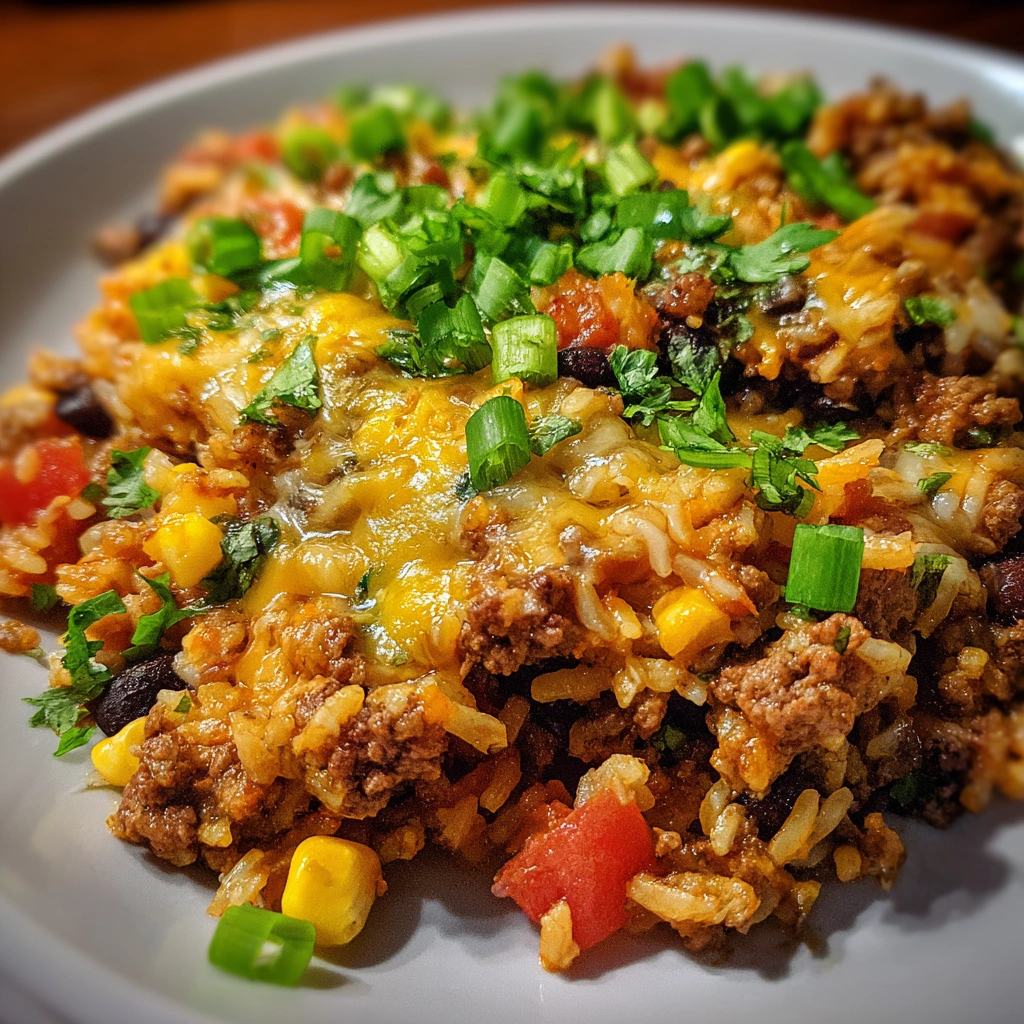 Ground Beef Taco Rice Skillet