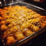 Hamburger Tater Tot Casserole with Gravy