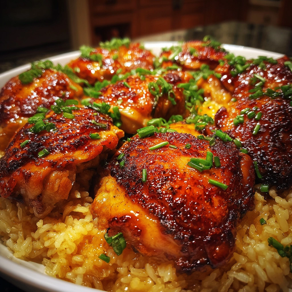 Hot Honey Baked Chicken and Rice