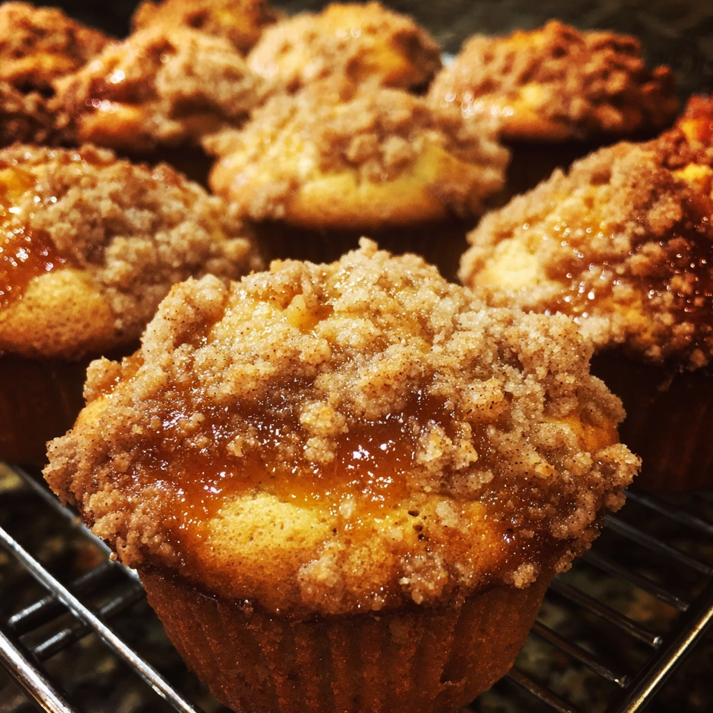 Jam-Filled Apricot Crumb Muffins