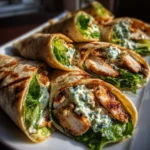 Lemon Basil Chicken Caesar Wraps