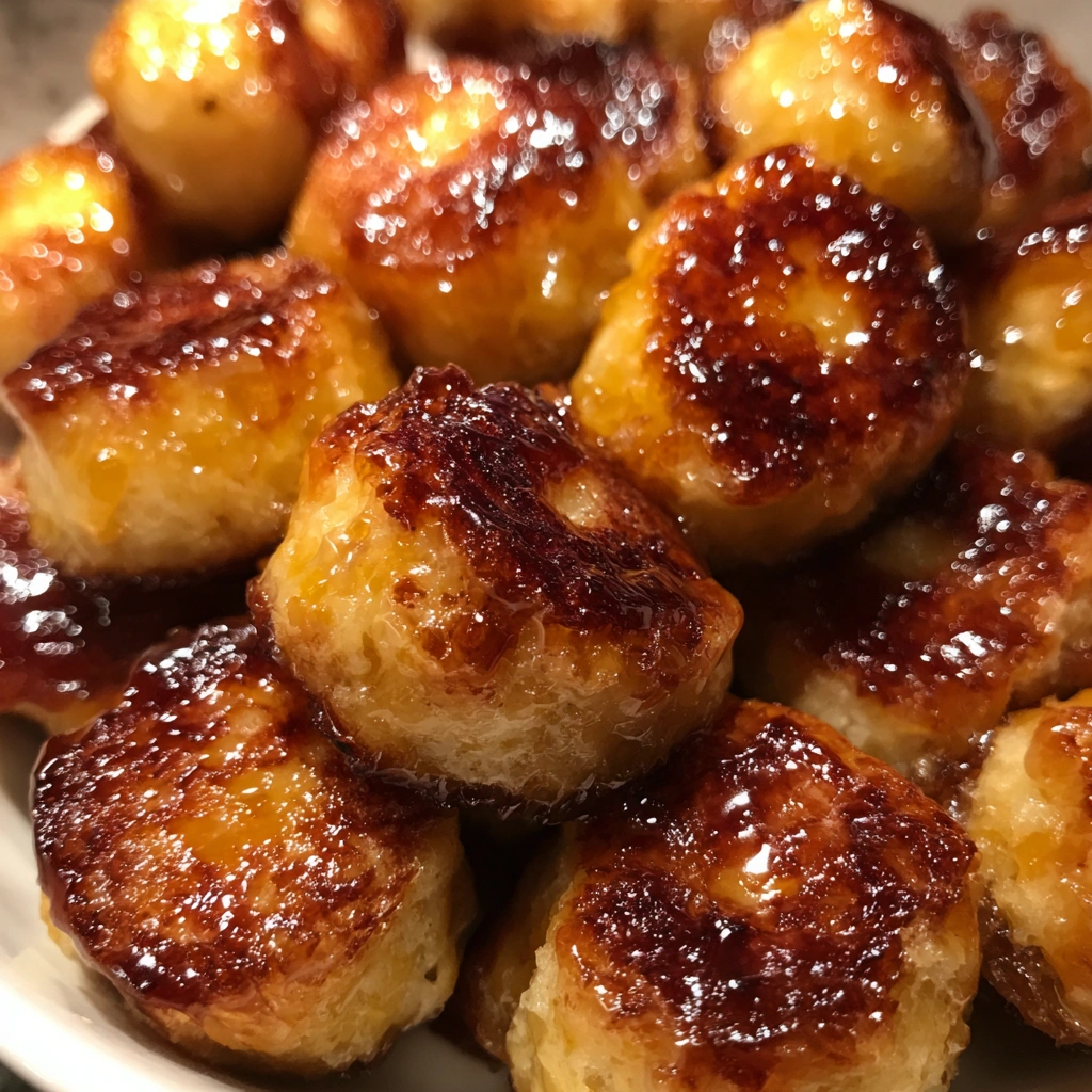 Lemon Glazed Banana Bread Bites