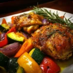Lemon Herb Chicken Thighs with Roasted Veggies