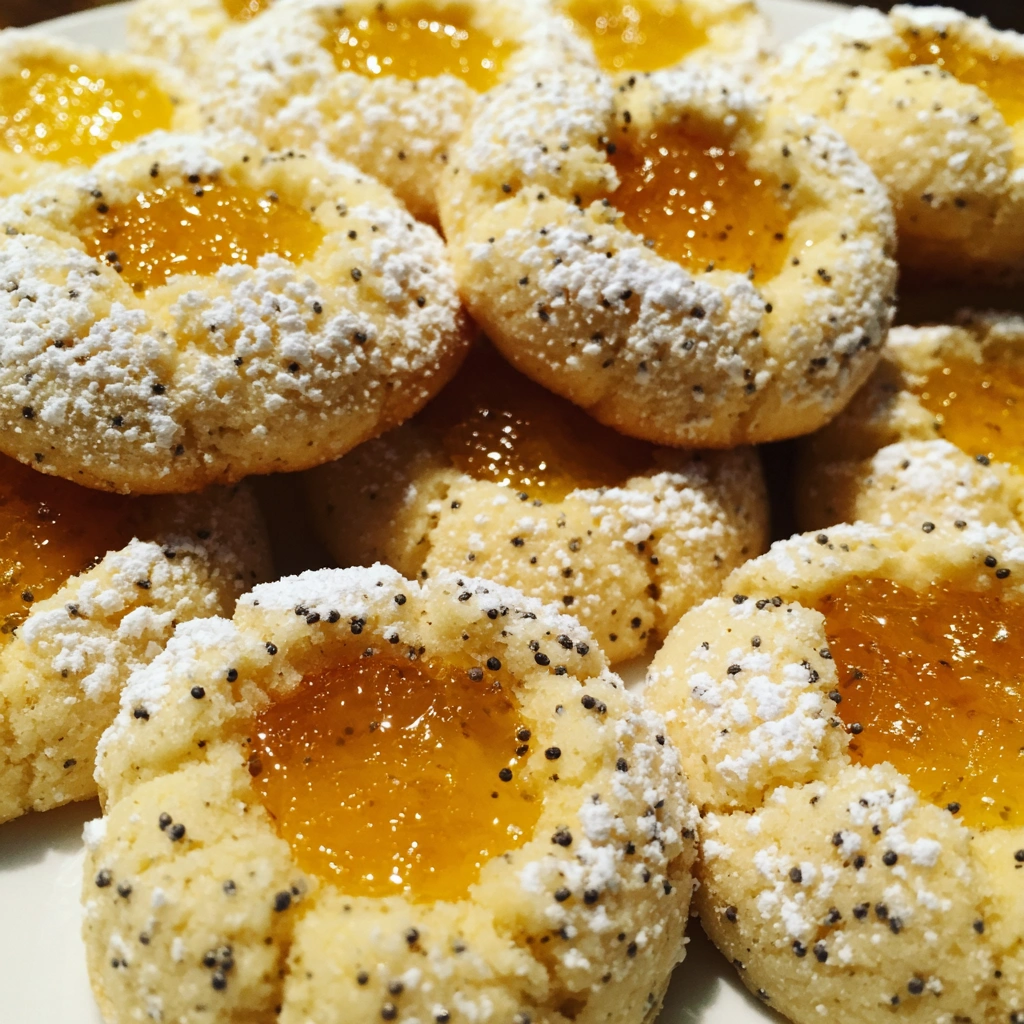 Lemon Poppy Seed Thumbprint Cookies