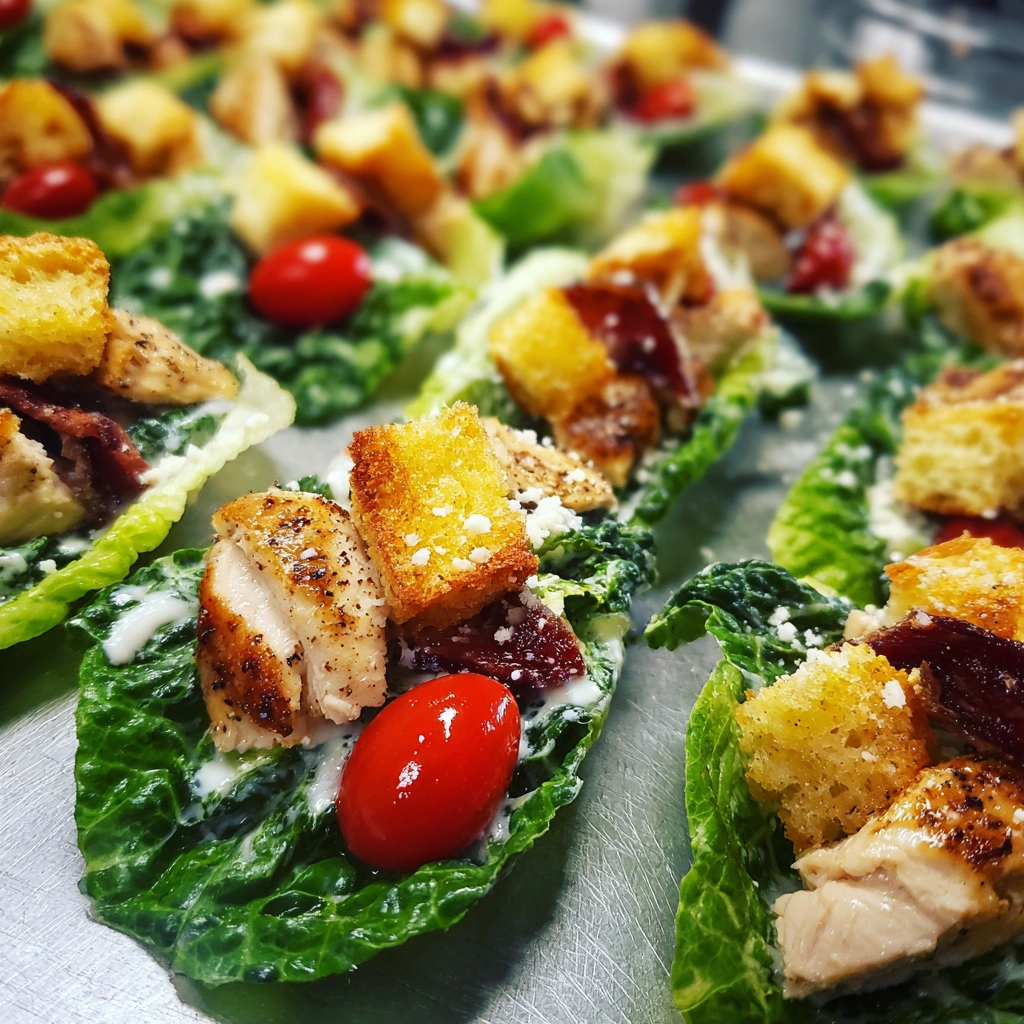 Mini Chicken Caesar Salad Bites