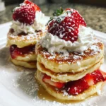 Mini Strawberry Shortcake Pancake Stacks