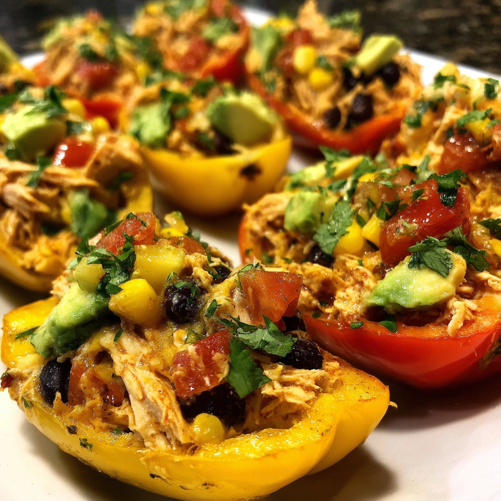Mini Tex-Mex Chicken Salad Boats