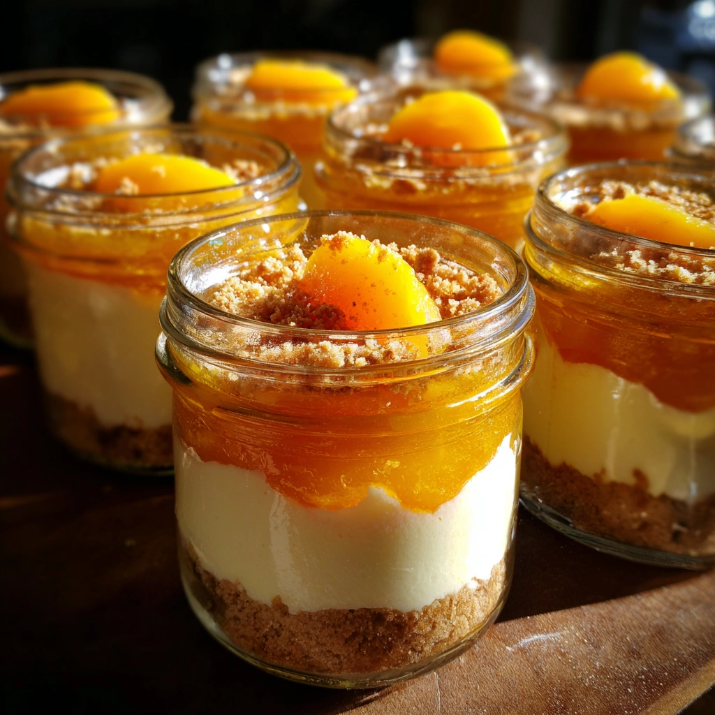 No-Bake Apricot Cheesecake Jars