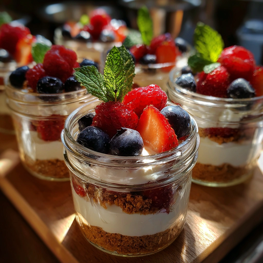 No-Bake Summer Berry Lasagna Jars