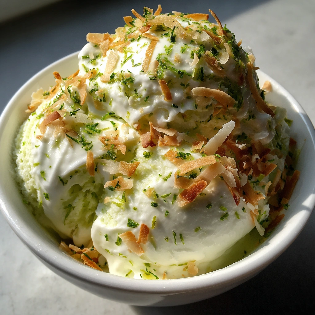 No-Churn Coconut Lime Ice Cream
